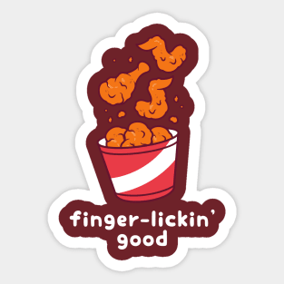 Finger-Lickin' Good Fried Chicken Sticker